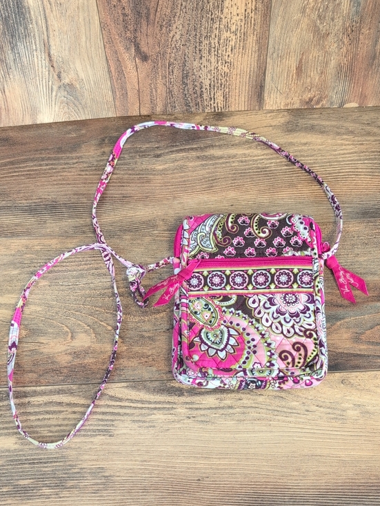 Vera Bradley Handbags - Vera Bradley Hot Pink Paisley Quilted ID Crossbody Bag AB174